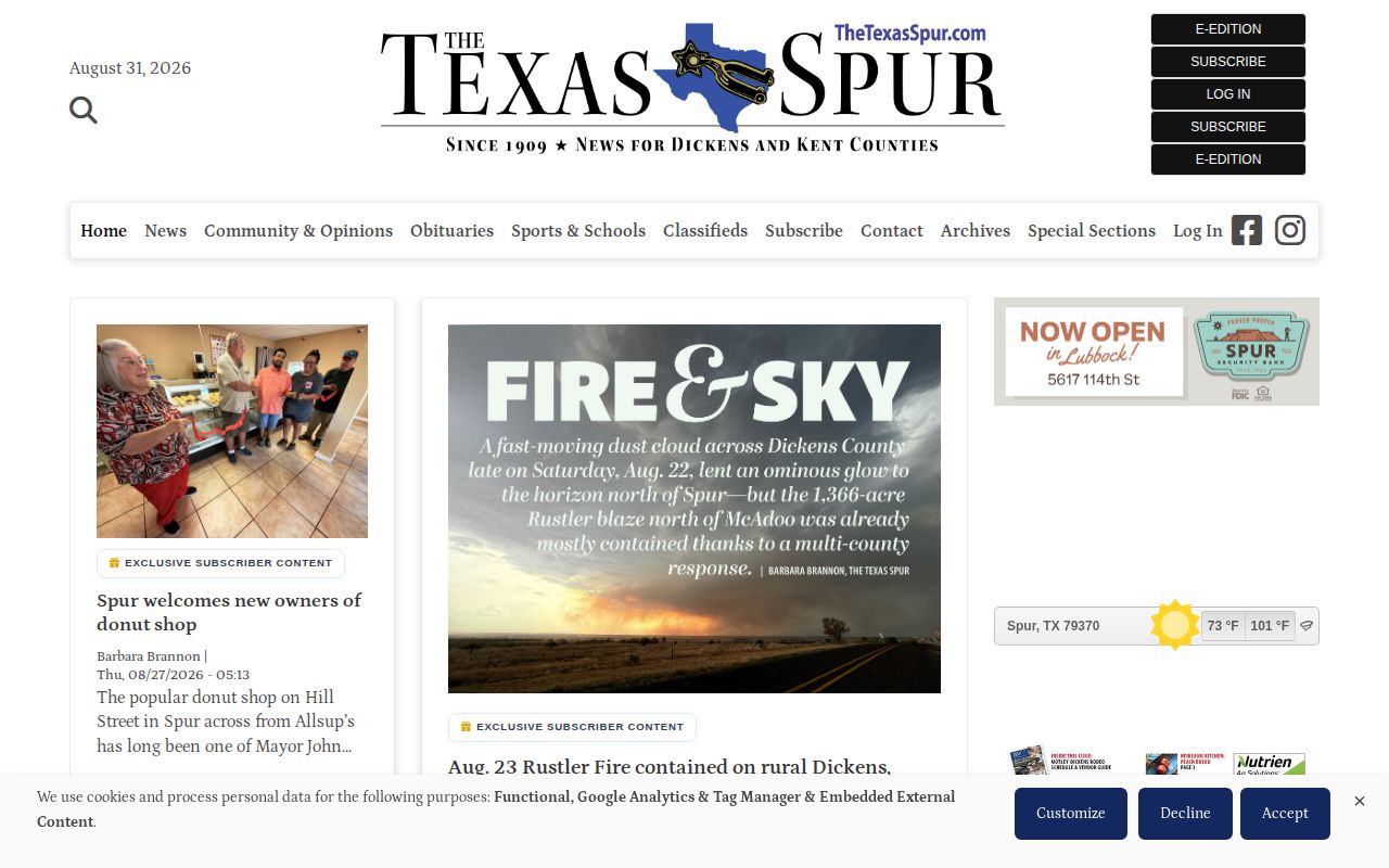 Texas Spur Kent County crime news source page